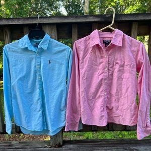 2 Ralph Lauren women's long sleeve tops sz 4 / S